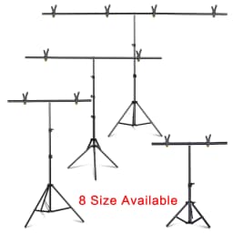 T-shape Metal Backdrop Background Stand Frame Support Multiple Sizes For Photography Photo Studio Video Cromakey Green Screen