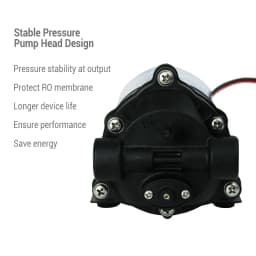 Coronwater RO 24V 50gpd Water Booster Pump 2500NH Increase Reverse Osmosis Water System Pressure