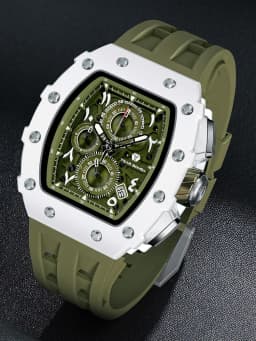 TSAR BOMBA Watch for Men Luxury Brand Tonneau Design Waterproof Clock Stainless Steel Wristwatch Fashion Rectangle Mens Watch