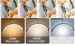 FOSOTO FT-Y8II 28 Inch 45W Led Lash Light Ring Light Half-Moon Light With Floor Tripod For Tattoo Beauty Salon Eyelash Makeup