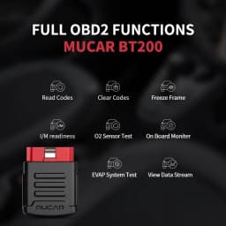 MUCAR BT200 Pro/BT200 Automotive OBD2 Scanner Full System Car Diagnostic Tool Bluetooth Obd 2 Oil SAS 15 Reset for All Car Scan