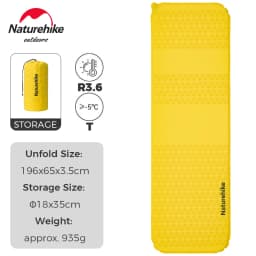 Naturehike Automatic Inflatable Cushion Outdoor Camping Mattress Travel Air Cushion Splicable Camping Mat Indoor Sleeping Pad