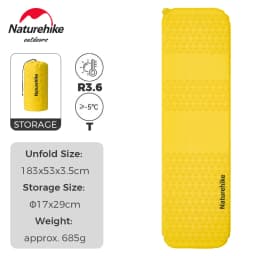 Naturehike Automatic Inflatable Cushion Outdoor Camping Mattress Travel Air Cushion Splicable Camping Mat Indoor Sleeping Pad