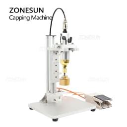 ZONESUN ZS-XGPZ1 Pneumatic Semi-Automatic Bottle Capping Machine Screw Capper with Foot Pedal for Round Glass Plastic Bottles