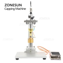ZONESUN ZS-XGPZ1 Pneumatic Semi-Automatic Bottle Capping Machine Screw Capper with Foot Pedal for Round Glass Plastic Bottles