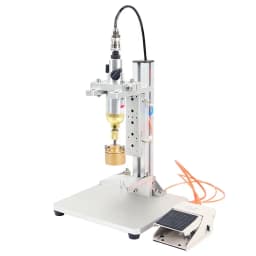 ZONESUN ZS-XGPZ1 Pneumatic Semi-Automatic Bottle Capping Machine Screw Capper with Foot Pedal for Round Glass Plastic Bottles