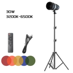 30W Photography LED Video Light Daylight-Balanced Sun Lamp for Softbox Lighting Portrait Flash Studio Accessories Youtube Live