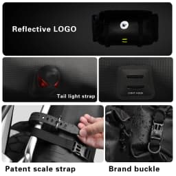Rhinowalk Motorcycle Tail Bag 100% Waterproof 8L/12L/16L/24L Motor Side Pannier Bag Multifunctional Outdoor Luggage Trunk Saddle