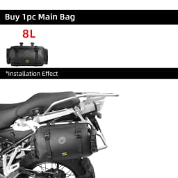Rhinowalk Motorcycle Tail Bag 100% Waterproof 8L/12L/16L/24L Motor Side Pannier Bag Multifunctional Outdoor Luggage Trunk Saddle