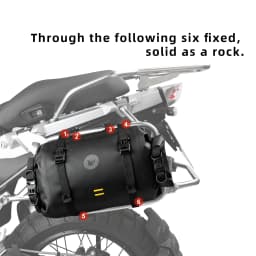 Rhinowalk Motorcycle Tail Bag 100% Waterproof 8L/12L/16L/24L Motor Side Pannier Bag Multifunctional Outdoor Luggage Trunk Saddle