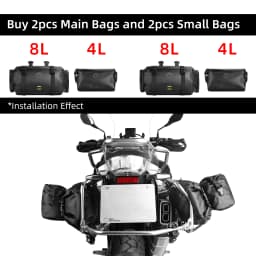 Rhinowalk Motorcycle Tail Bag 100% Waterproof 8L/12L/16L/24L Motor Side Pannier Bag Multifunctional Outdoor Luggage Trunk Saddle