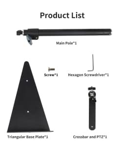 360 Degree PTZ Rotation Projector Stand Holder Tripod Light Clamp Desk with 1/4" Fixture For Ring Light DSLR Camera