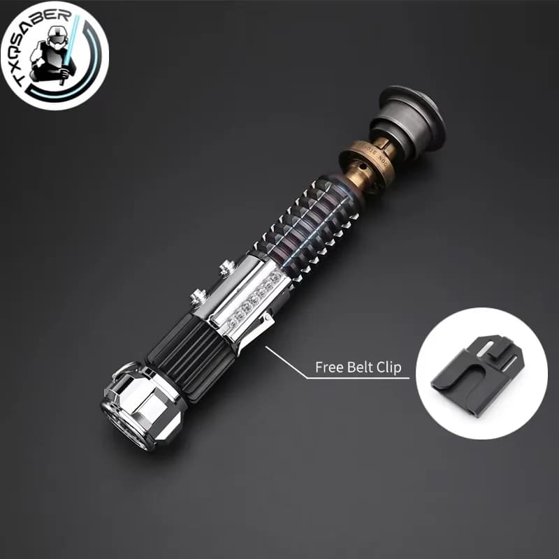 TXQSABER Replica OBW EP4 Kenobi Skywalker Collection Saber Bluetooth Metal Brass Hilt Jedi Master Cosplay Toys-No Blade