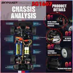 SG1607 SG1605 SG1606 UD1607 UD1608 Pro 1/16 RC Car High Speed 2.4G Brushless 4WD Drift Remote Control Racing Car toys For Boys