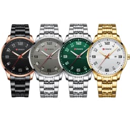 CURREN Business Men Luxury Watches Stainless Steel Quartz Wrsitwatches Male Auto Date Clock with Luminous Hands