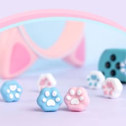 GeekShare Thumb Grip Caps For Nintendo Switch Soft Silicone Cat Paw Switch OLED Rocker Covers Joystick Caps For NS Accessories