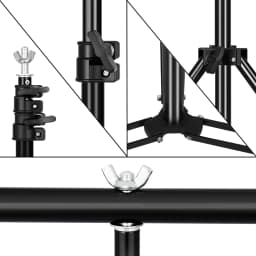 SH T-shape Tripod Stand Background Backdrop With 1.6x2M Black/ White/Green/Gray Background Cloth For Photo Studio Photography