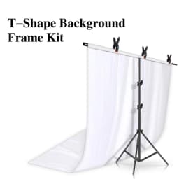 SH T-shape Tripod Stand Background Backdrop With 1.6x2M Black/ White/Green/Gray Background Cloth For Photo Studio Photography