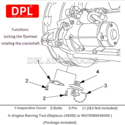 Engine Turning Barring Adjust Tool J-46392 W904589046300 For Detroit Diesel DD13 DD15 DD16 MBE 4000 MBE 900 Engine