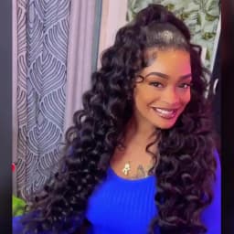Loose Deep Wave Human Hair Wigs 13x4 Lace Frontal Human Hair Wig Loose Wave Curly Lace Front Wig 30Inch Pre-Plucked Lace Wigs
