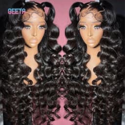 Loose Deep Wave Human Hair Wigs 13x4 Lace Frontal Human Hair Wig Loose Wave Curly Lace Front Wig 30Inch Pre-Plucked Lace Wigs