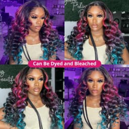 Loose Deep Wave Human Hair Wigs 13x4 Lace Frontal Human Hair Wig Loose Wave Curly Lace Front Wig 30Inch Pre-Plucked Lace Wigs