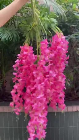 Artificial Wisteria Flower Rattan Wreath, Wedding Arch, Home Garden, Office Decoration, Pendant Plant, Wall Decoration, 12Pcs