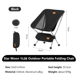 Naturehike Camping L01 L02 Moon Chair Portable Ultralight Outdoor Easy-Install Folding Fishing Picnic Beach Spherical Leg Chairs