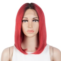 Sleek Short Human Hair Wigs For Women 13X5X2 Straight Bob Lace Front Wig Blonde Pink Red Colored Remy Brazilian Hair Hair Wigs