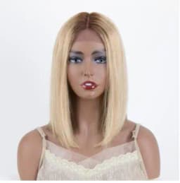 Sleek Short Human Hair Wigs For Women 13X5X2 Straight Bob Lace Front Wig Blonde Pink Red Colored Remy Brazilian Hair Hair Wigs