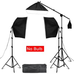 SH 50x70CM Four Lamp Softbox Kit Photographic Lighting With 8pcs Bulb Soft Box Photographic Lightings Camera Photo Accessories