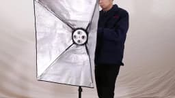 SH 50x70CM Four Lamp Softbox Kit Photographic Lighting With 8pcs Bulb Soft Box Photographic Lightings Camera Photo Accessories