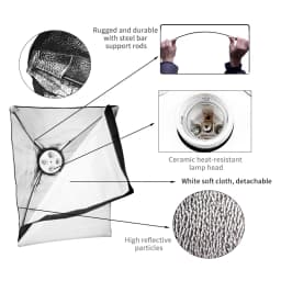 SH 50x70CM Four Lamp Softbox Kit Photographic Lighting With 8pcs Bulb Soft Box Photographic Lightings Camera Photo Accessories