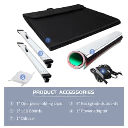 Photo Studio Box Portable Lightbox Tabletop Shooting PVC Backdrop Tent Photography Box Softbox Set for Items Display 45/65/80 cm