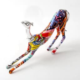 Color Animal Dog Doberman Graffiti Art Creative Ornaments Modern Home Office Decorations Resin Crafts Ornaments Figure