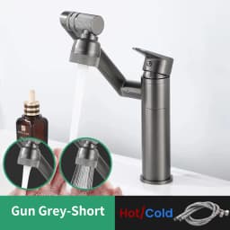 1080 Degree Basin Faucet Kitchen Sink Faucet Bathroom Faucet Mixer Aerator 2 In 1 Black Tap Heated Faucet Gourmet Mixer Tapware