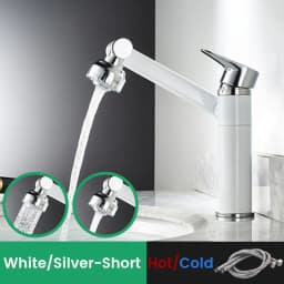 1080 Degree Basin Faucet Kitchen Sink Faucet Bathroom Faucet Mixer Aerator 2 In 1 Black Tap Heated Faucet Gourmet Mixer Tapware