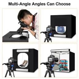32inch Dimmable Photo Light Box Portable Foldable Home Shooting Box Tent With Led Light Panel And 3 Backdrops For Studio Shoot