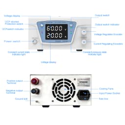 Bench Source Laboratory DC Stabilized Power Supply Adjustable Variable Digital Regulated Power Supply 30V 20A 60V 10A Wanptek