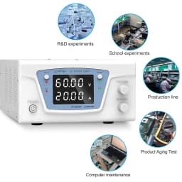 Bench Source Laboratory DC Stabilized Power Supply Adjustable Variable Digital Regulated Power Supply 30V 20A 60V 10A Wanptek