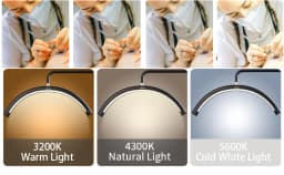 Fosoto FT-Y8II 28 Inch Led Lash Light Half-Moon Shaped Light Led Video Light With Floor Tripod For Tattoo Beauty Salon Eyelash