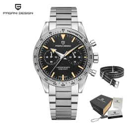 2026 New PAGANI DESIGN Retro Wide Arrow Watches Luxury Quartz Watch For Men Sport Speed Chronograph VK64 Movt AR Sapphire Glass