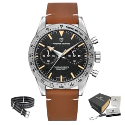2026 New PAGANI DESIGN Retro Wide Arrow Watches Luxury Quartz Watch For Men Sport Speed Chronograph VK64 Movt AR Sapphire Glass