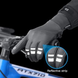 Winter Motorcycle Riding Thermal Cycling Gloves Bicycle Warm Touchscreen Full Finger Gloves Waterproof Outdoor Skiing For Men