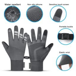 Winter Motorcycle Riding Thermal Cycling Gloves Bicycle Warm Touchscreen Full Finger Gloves Waterproof Outdoor Skiing For Men