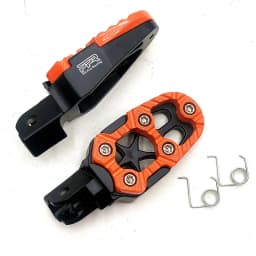 1 Pair Universal 8mm Metal Motorcycle Foot Pegs Pedals Footrests With Spring for Dirt Pit Bike