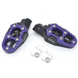 1 Pair Universal 8mm Metal Motorcycle Foot Pegs Pedals Footrests With Spring for Dirt Pit Bike