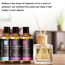 100ml Vanilla Eucalyptus Essential Oil Diffuser Lavender Jasmine Mint Sandalwood Ylang Ylang Lemon Bergamot Tea Tree Rose Oil