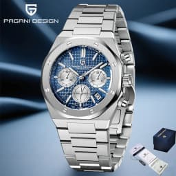 PAGANI Design 2025 New Men Quartz Watch VK63 Sapphire Crystal Luminous Stainless Steel PD1707 200m Waterproof Reloj Hombre
