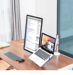 OA-7X Multimedia Desktop Long Arm 25inch LCD Monior Stand Laptop Holder Stand Table Full Motion Double Monitor Mount